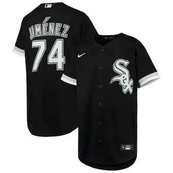 youth nike eloy jimenez black chicago white sox alternate r